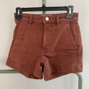 EVERLANE high waisted shorts brown
